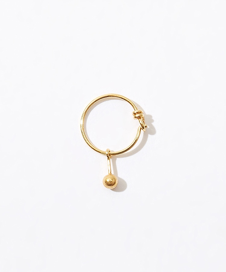 [ancient] K10 stud swing mini hoop pierced earring