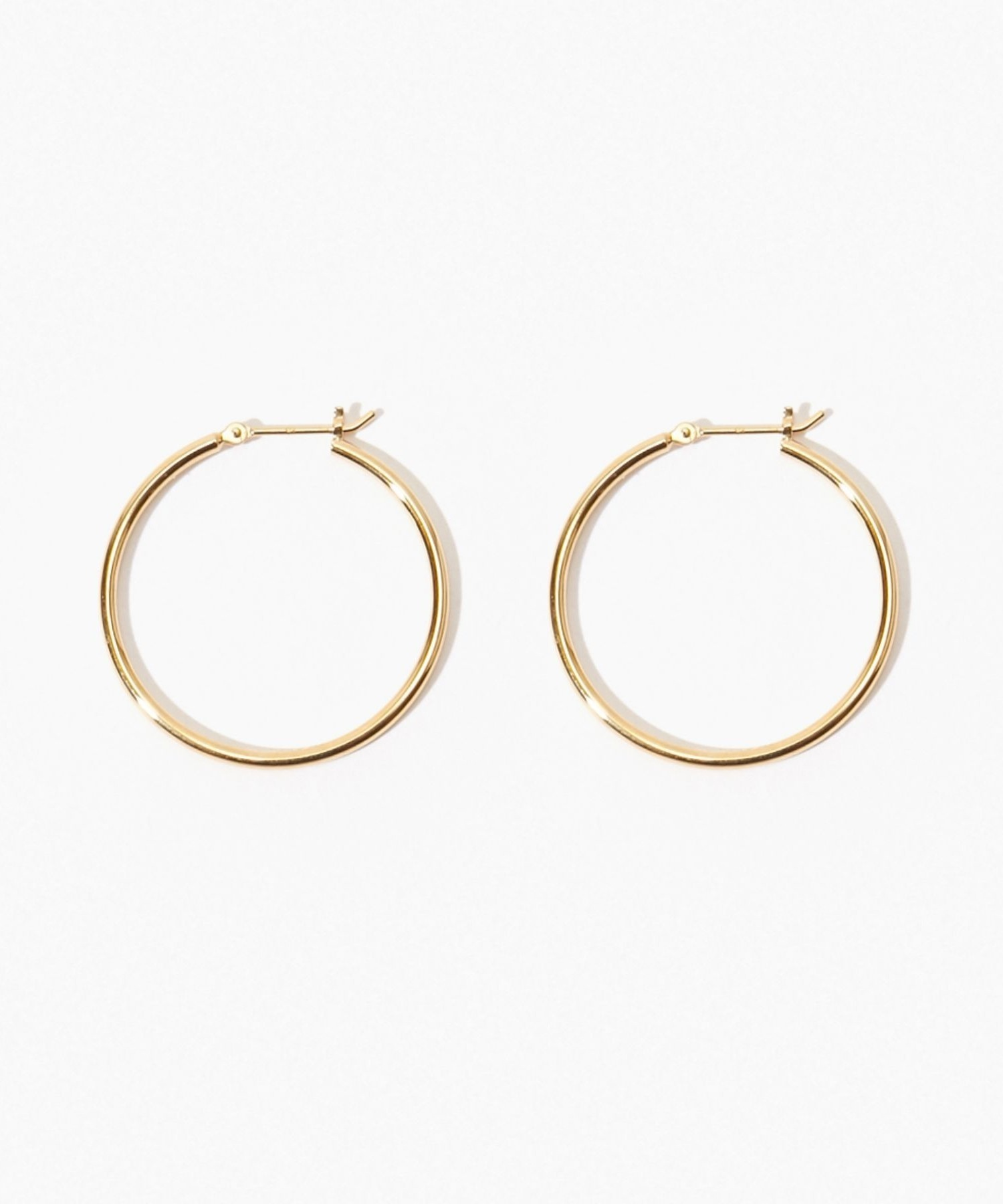 [bone] organic thin middle hoop pierced earring