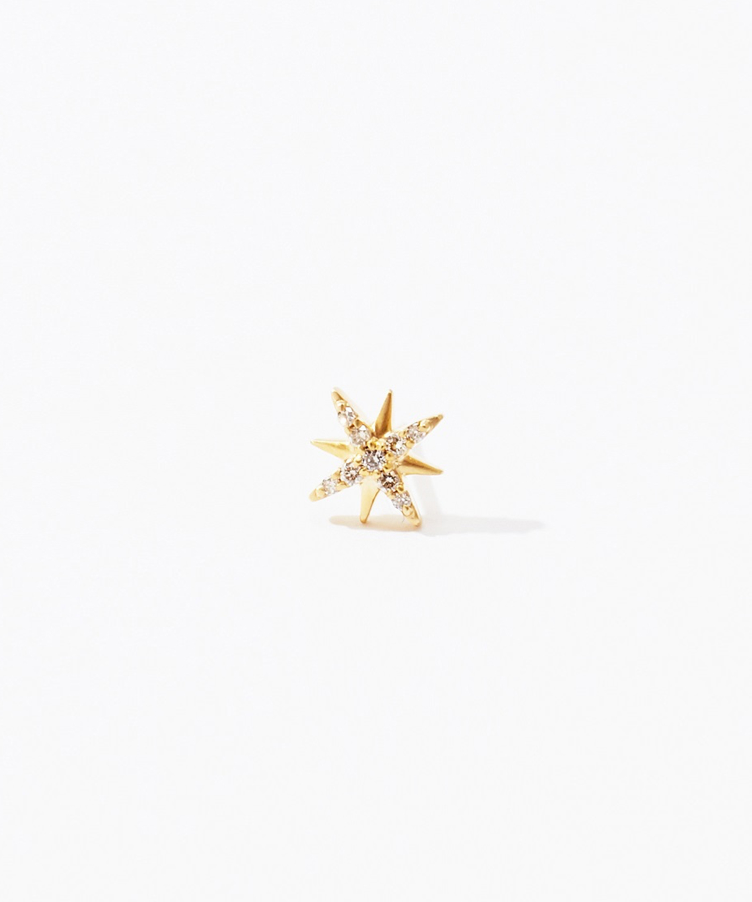 [glimmer] K10 mere diamonds pierced earring