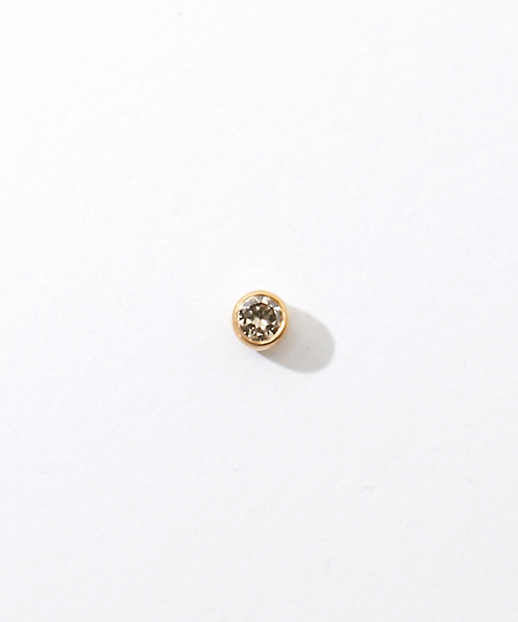 [jasmin] K10 diamond pierced earring