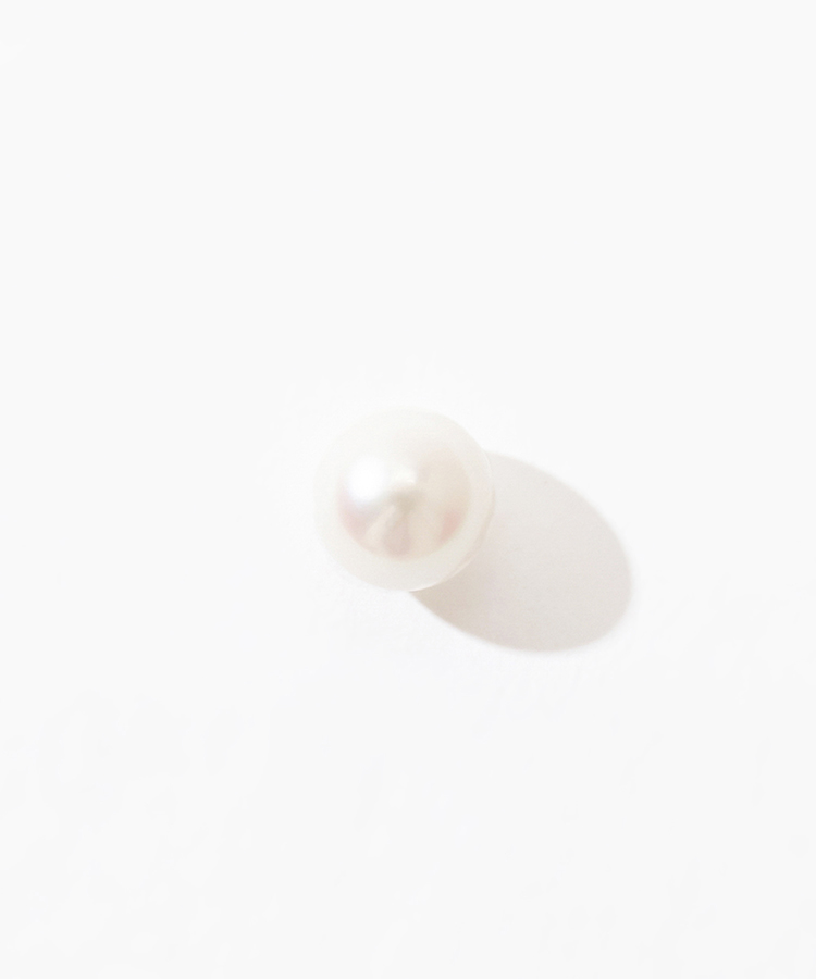 [moon drops] K10 pearl pierced earring