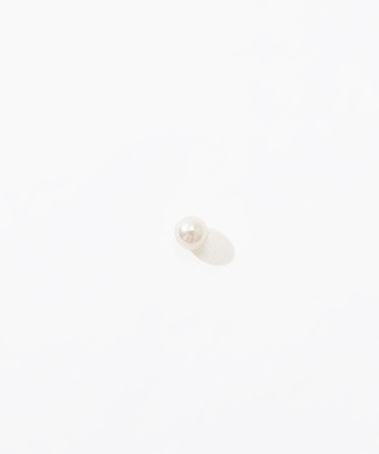 [moon drops] K10 studed baby pearls pierced earring
