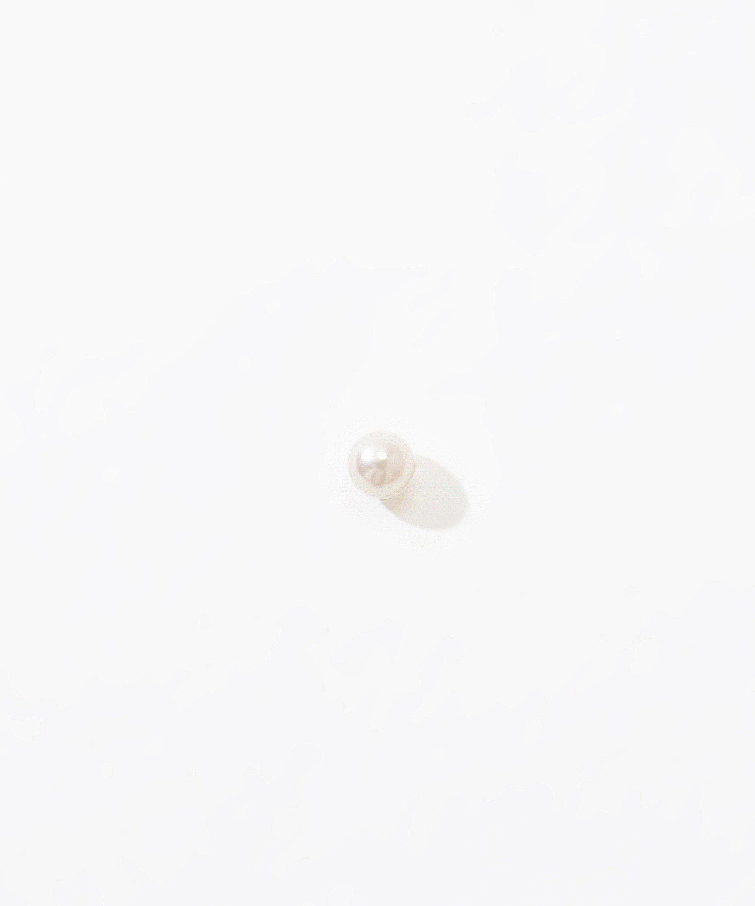 [moon drops] K10 studed baby pearls pierced earring