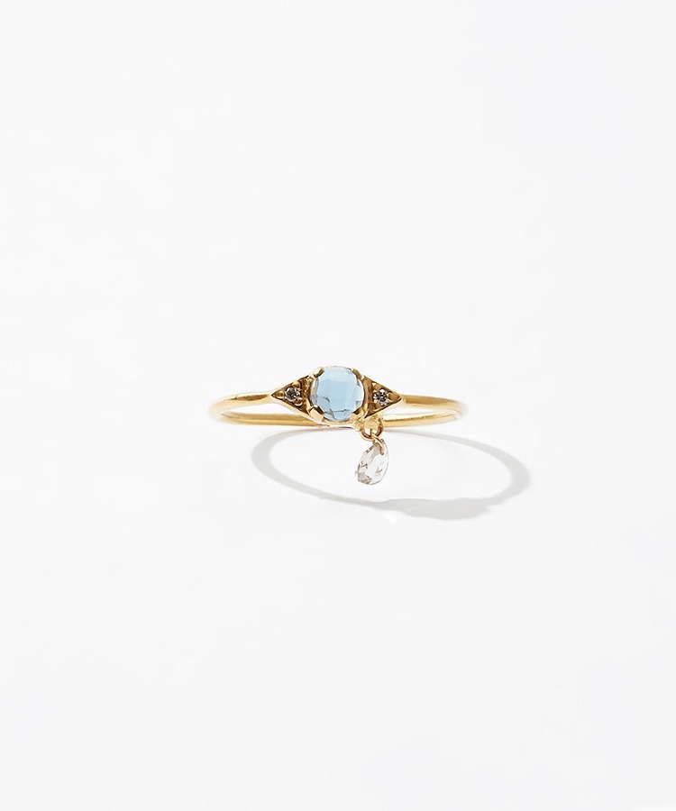 [eden] evil eye  K10 london blue topaz ring