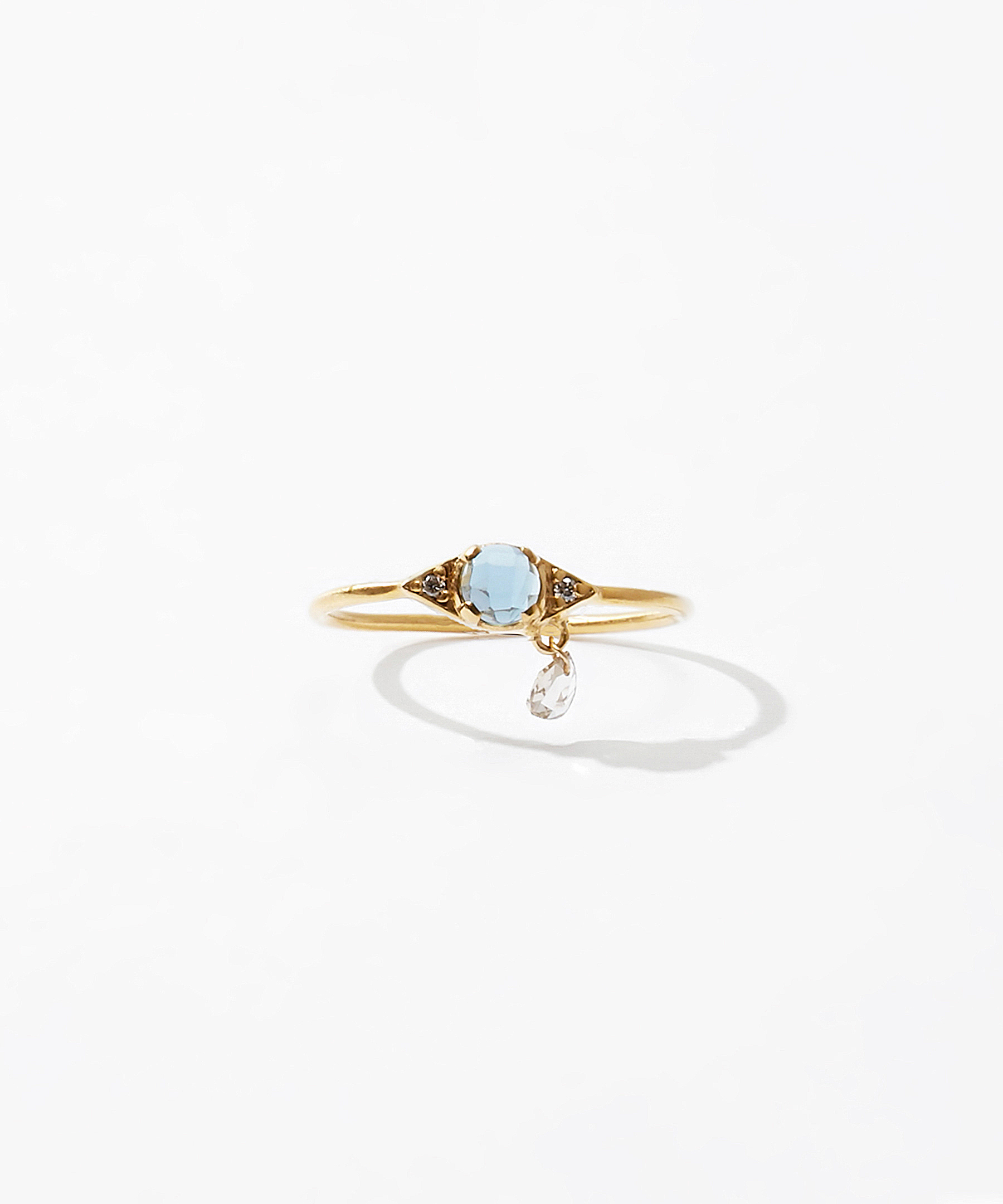 [evil eye] K10 london blue topaz ring