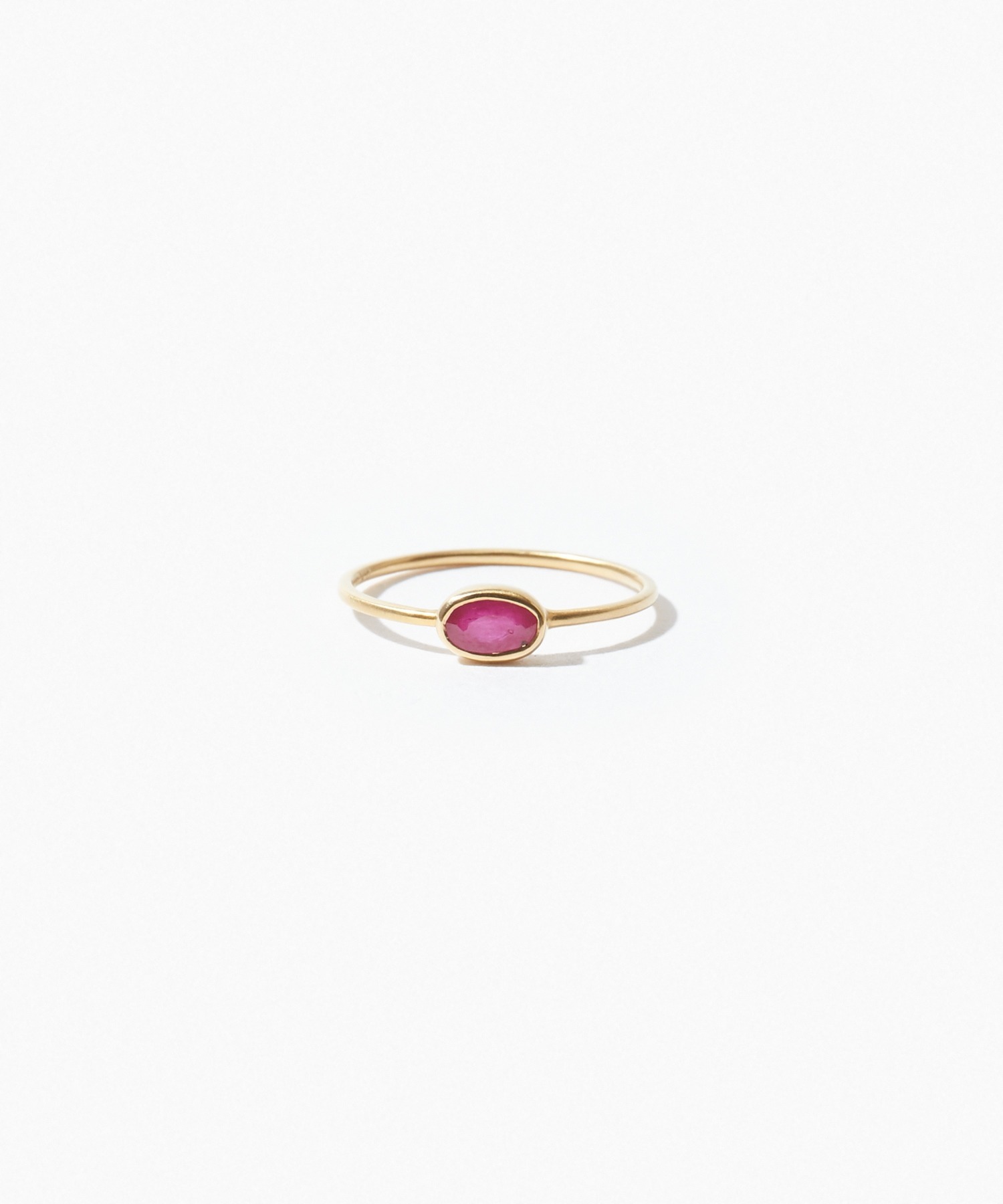[eden] K10 oval ruby ring
