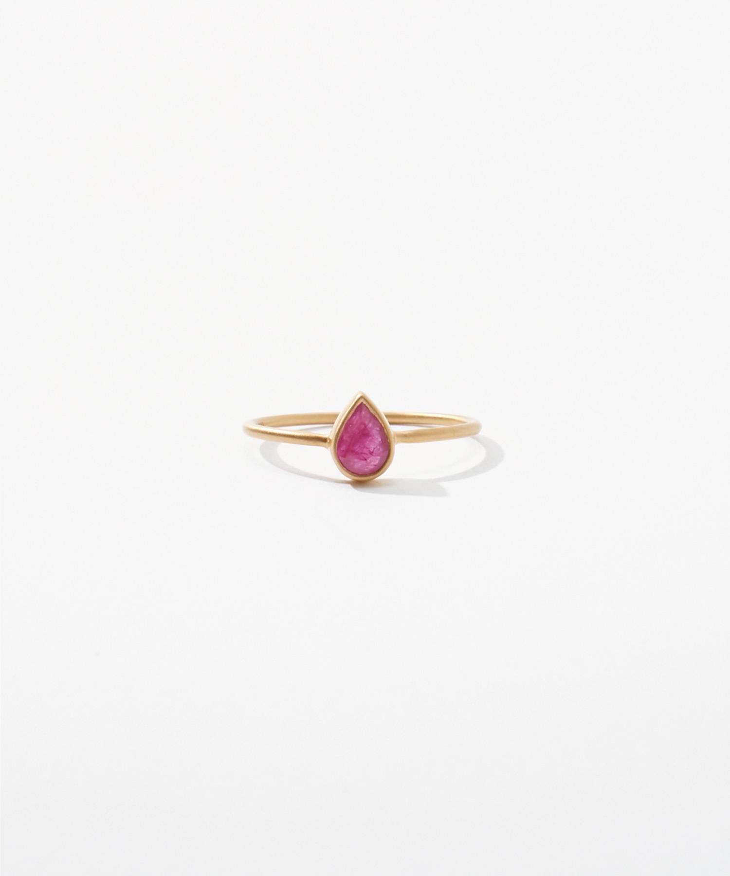 [jardin] K10 pear-shaped ruby ring