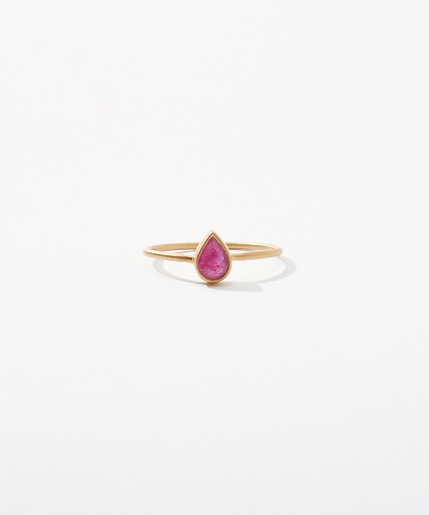 [eden] K10 pear-shaped ruby ring