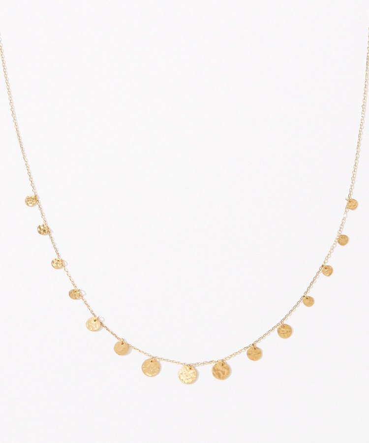 [krishna] K10  coin short necklace