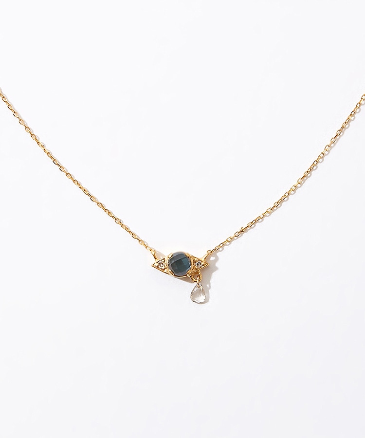 [eden] evil eye  K10 london blue topaz necklace