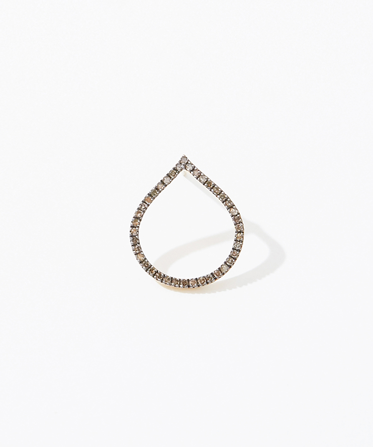 [lotus] petal diamonds pierced earring