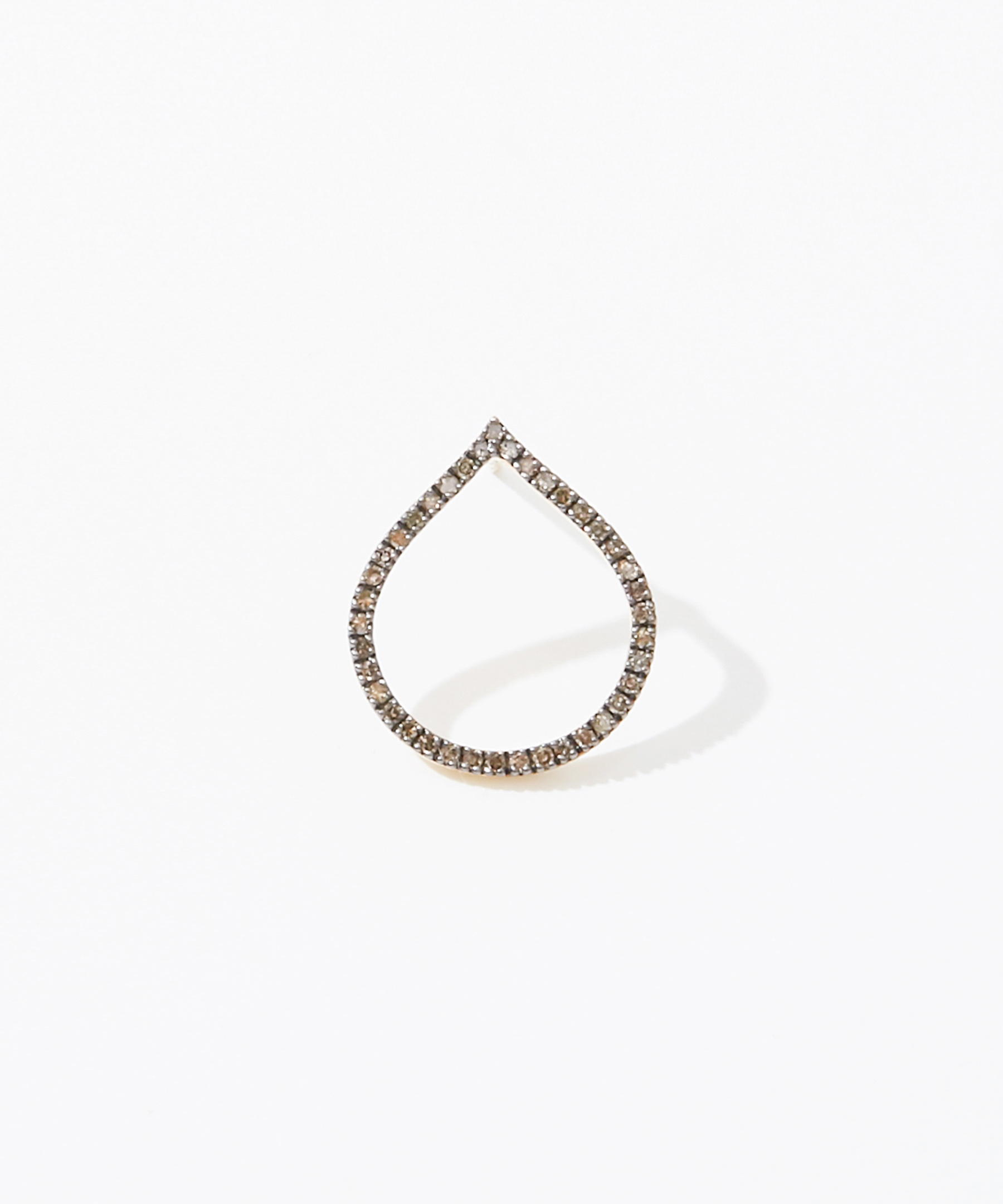 [lotus] petal diamonds pierced earring