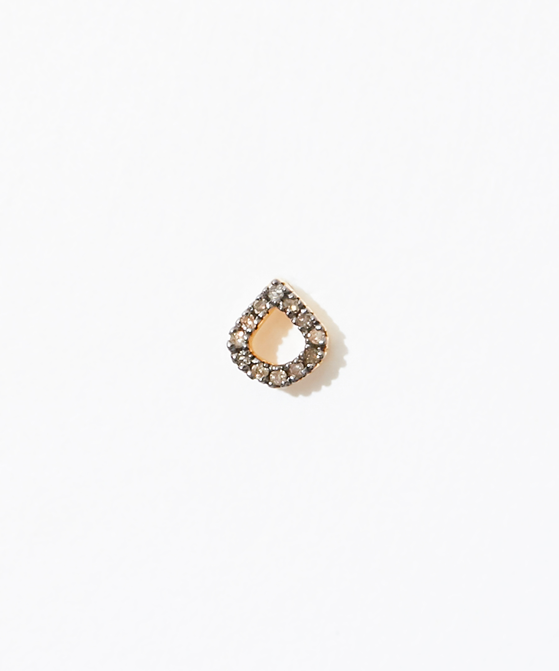 [lotus] petit petal diamonds pierced earring