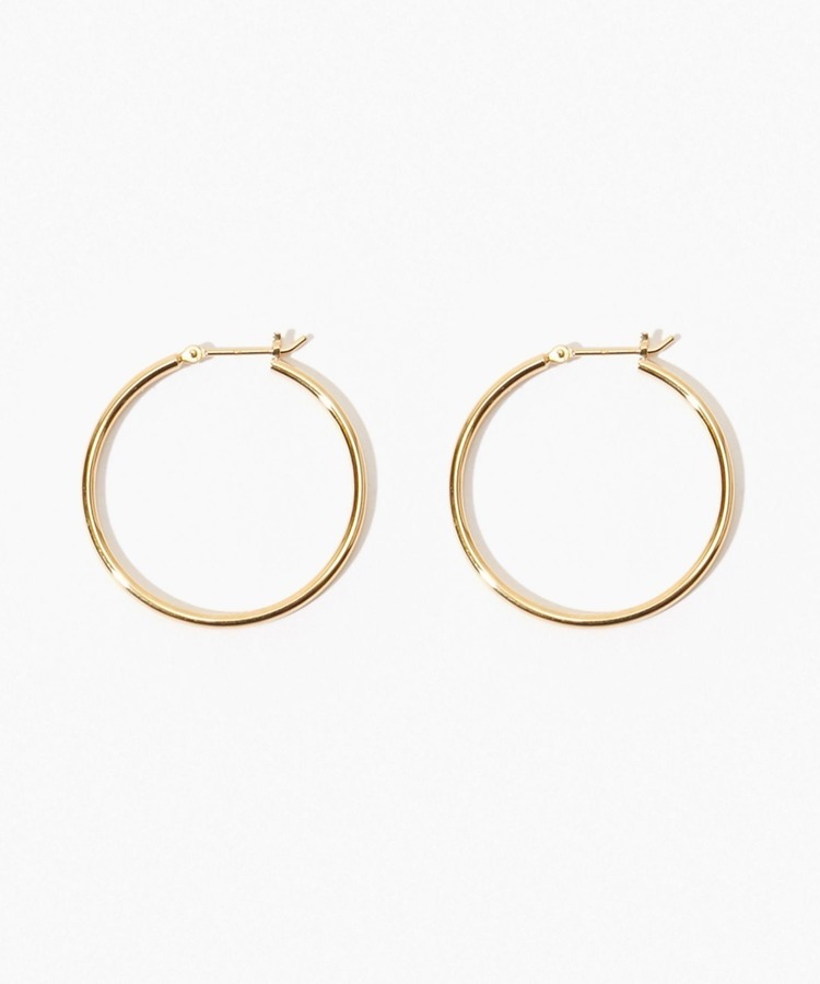 [bone] organic thin middle hoop pierced earring