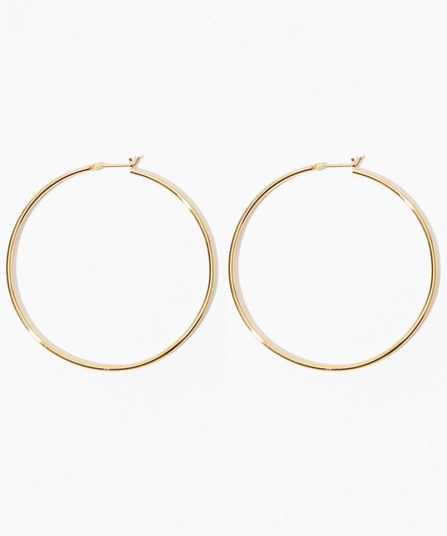 [bone] organic thin large hoop pierced earring