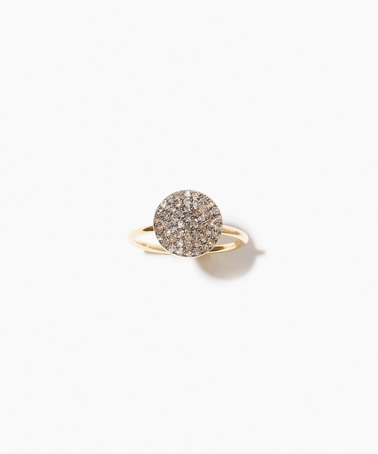 [selene] grand-disque pave diamonds ring