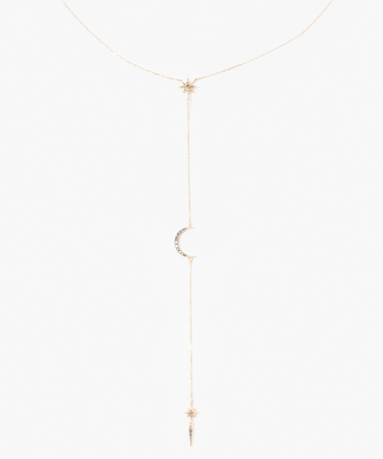 [selene] grand new moon and stars Y necklace