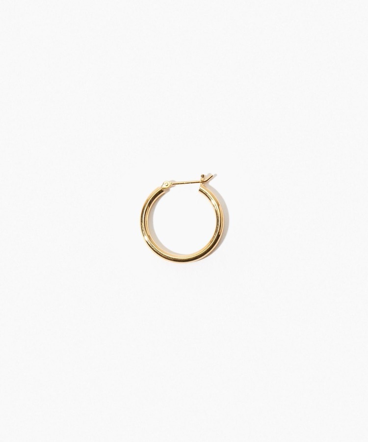 [bone] organic thin small hoop single pierced earring