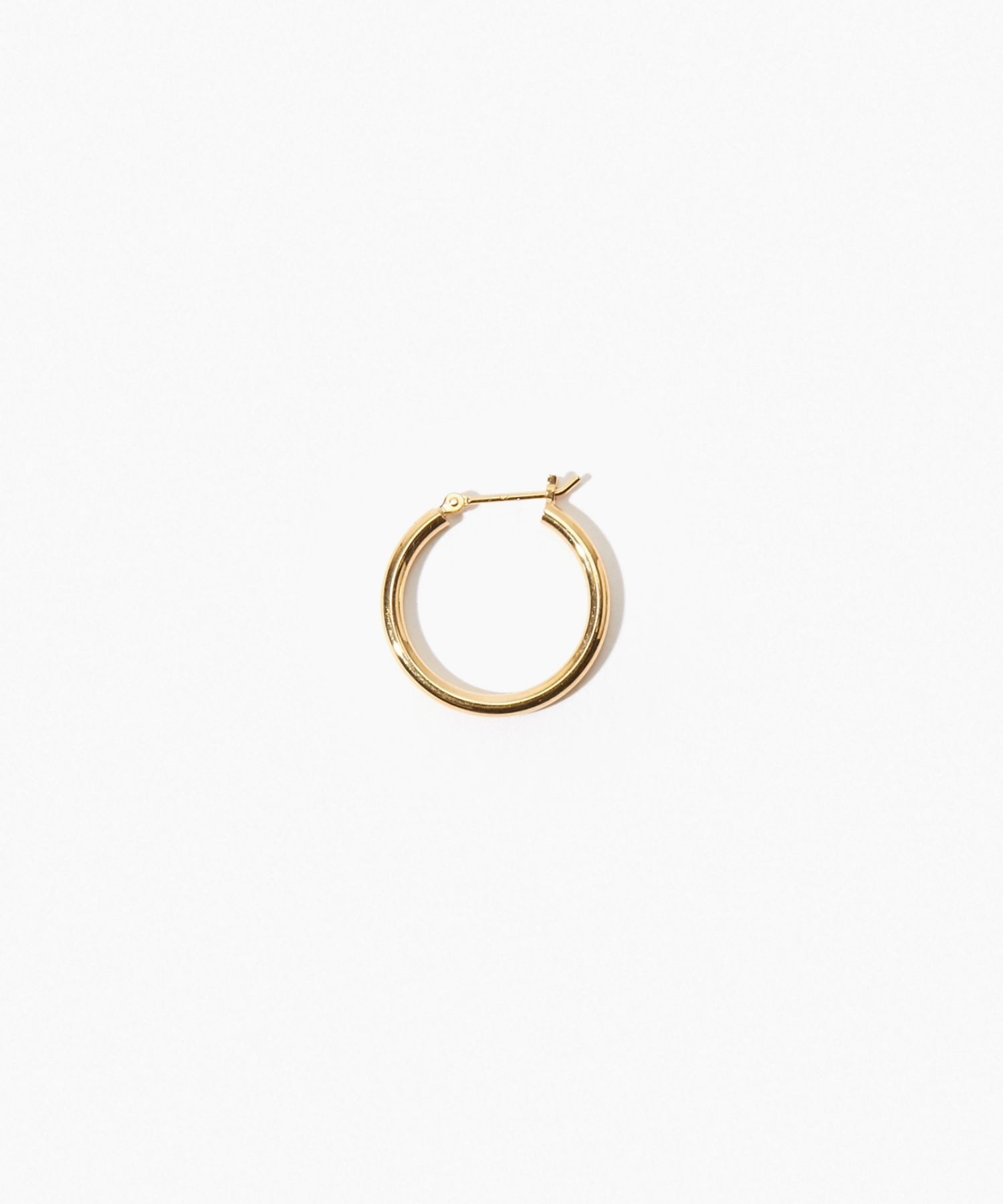 [bone] organic thin small hoop single pierced earring