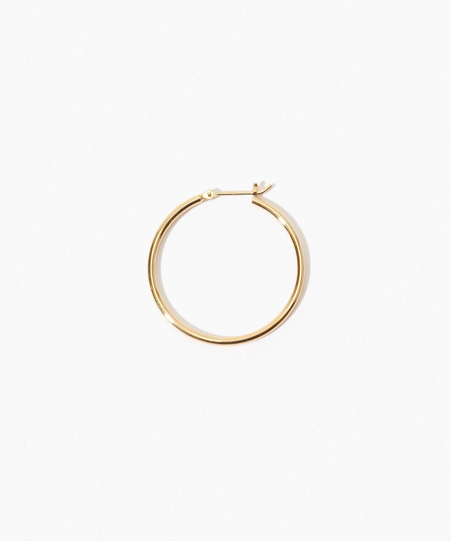 [bone] organic thin middle hoop single pierced earring