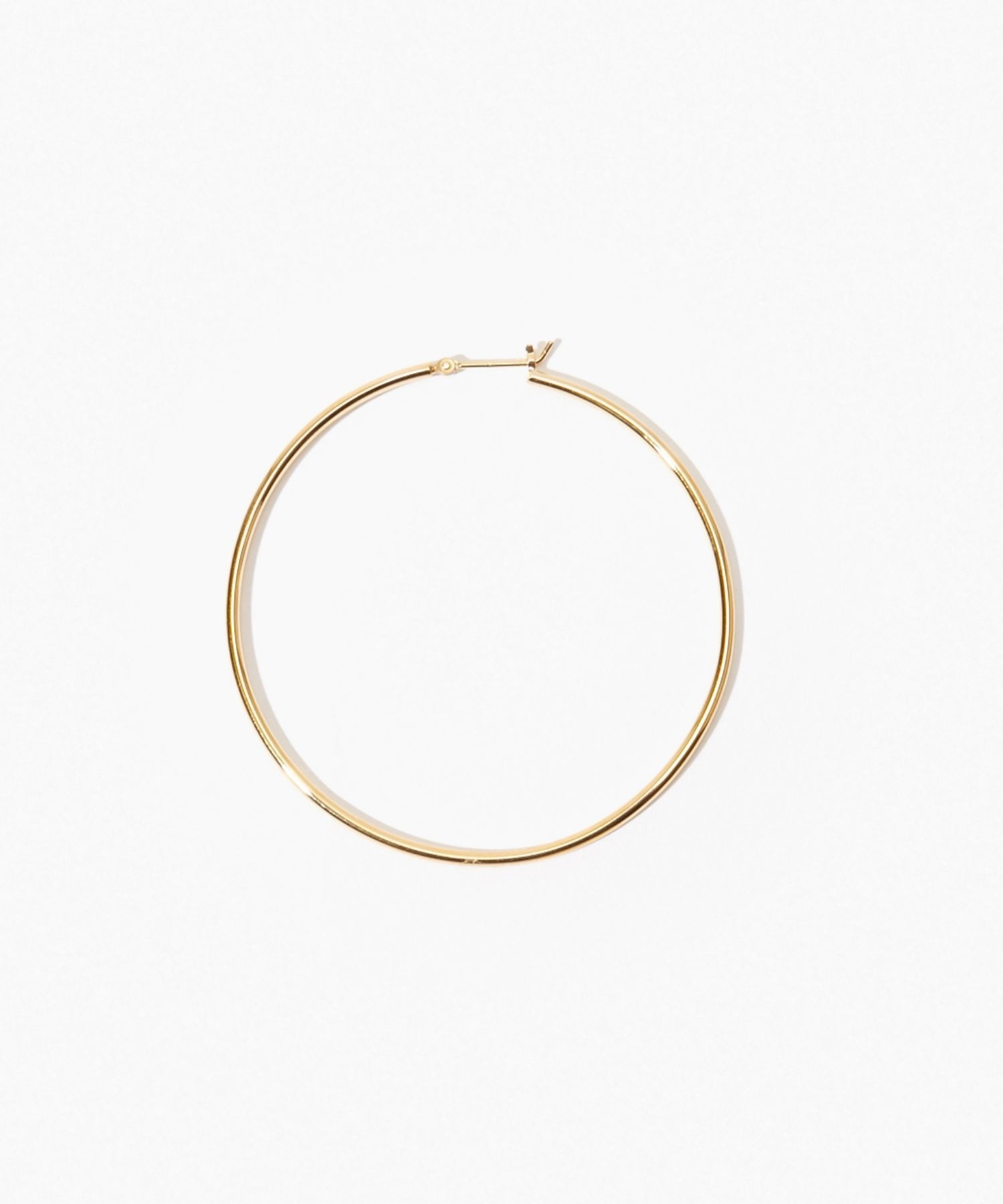 [bone] organic thin large hoop single pierced earring