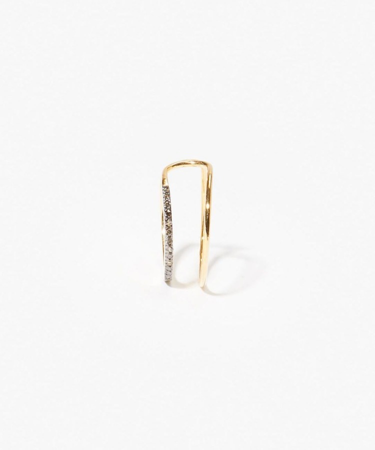 [glimmer] double line daiamond ear cuff