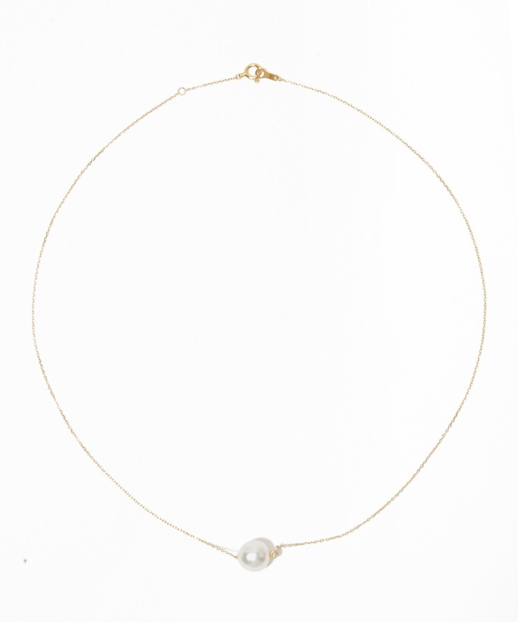 [philia] K10 akoya and diamond necklace