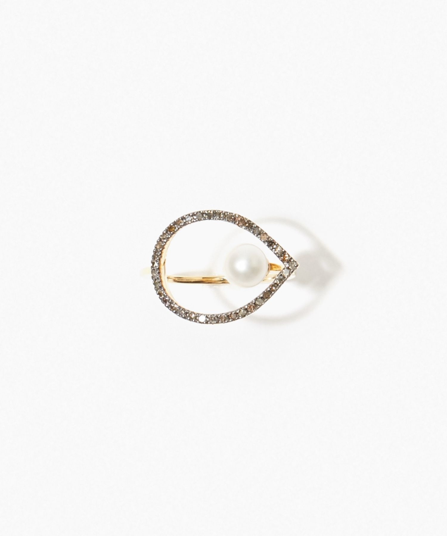 [lotus] akoya flower diamond ring