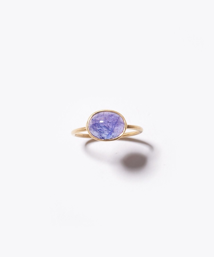 [eden] K10 cabochon tanzanite ring