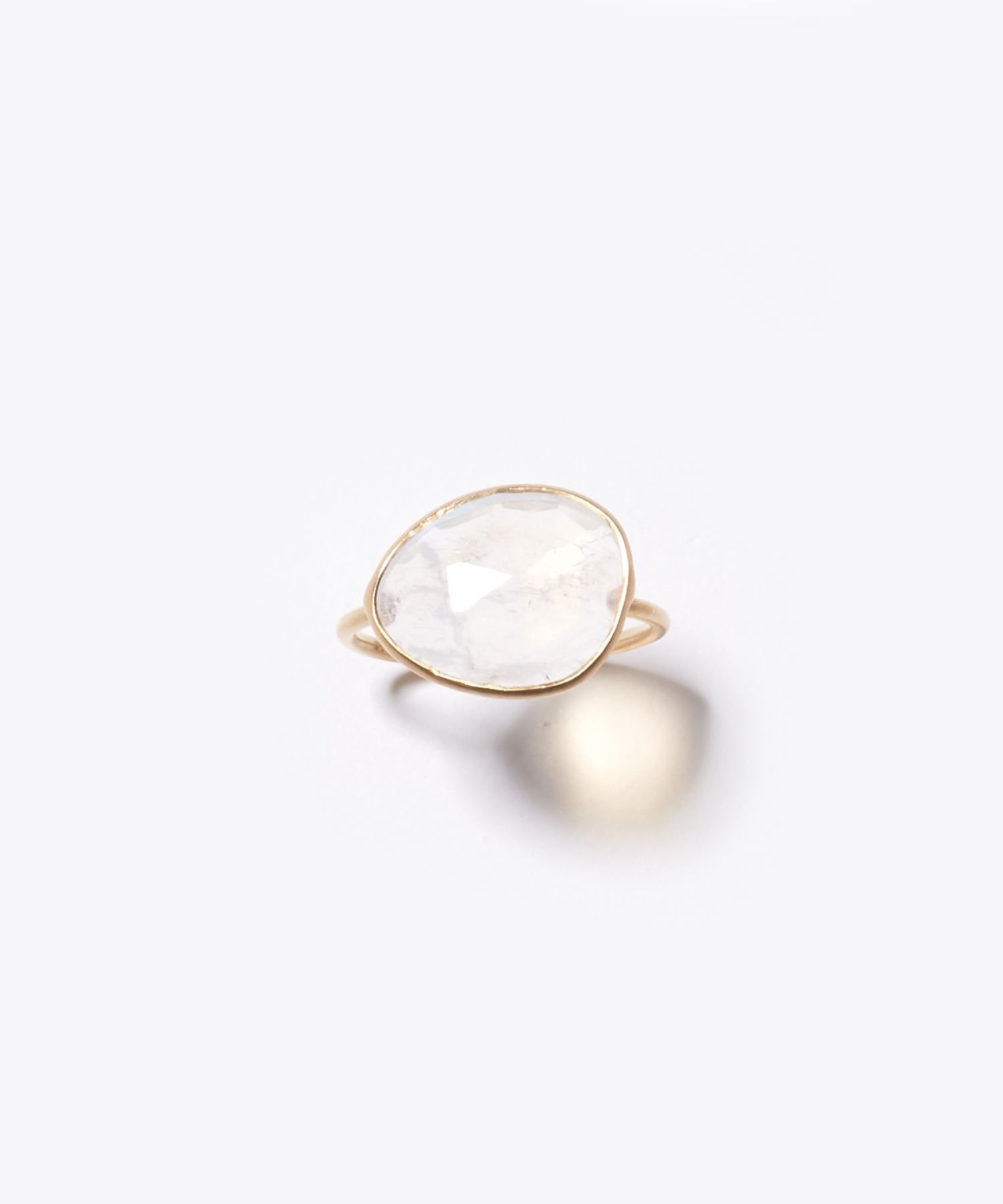 [eden] K10 Pebbel rainobw ｍoonstone ring