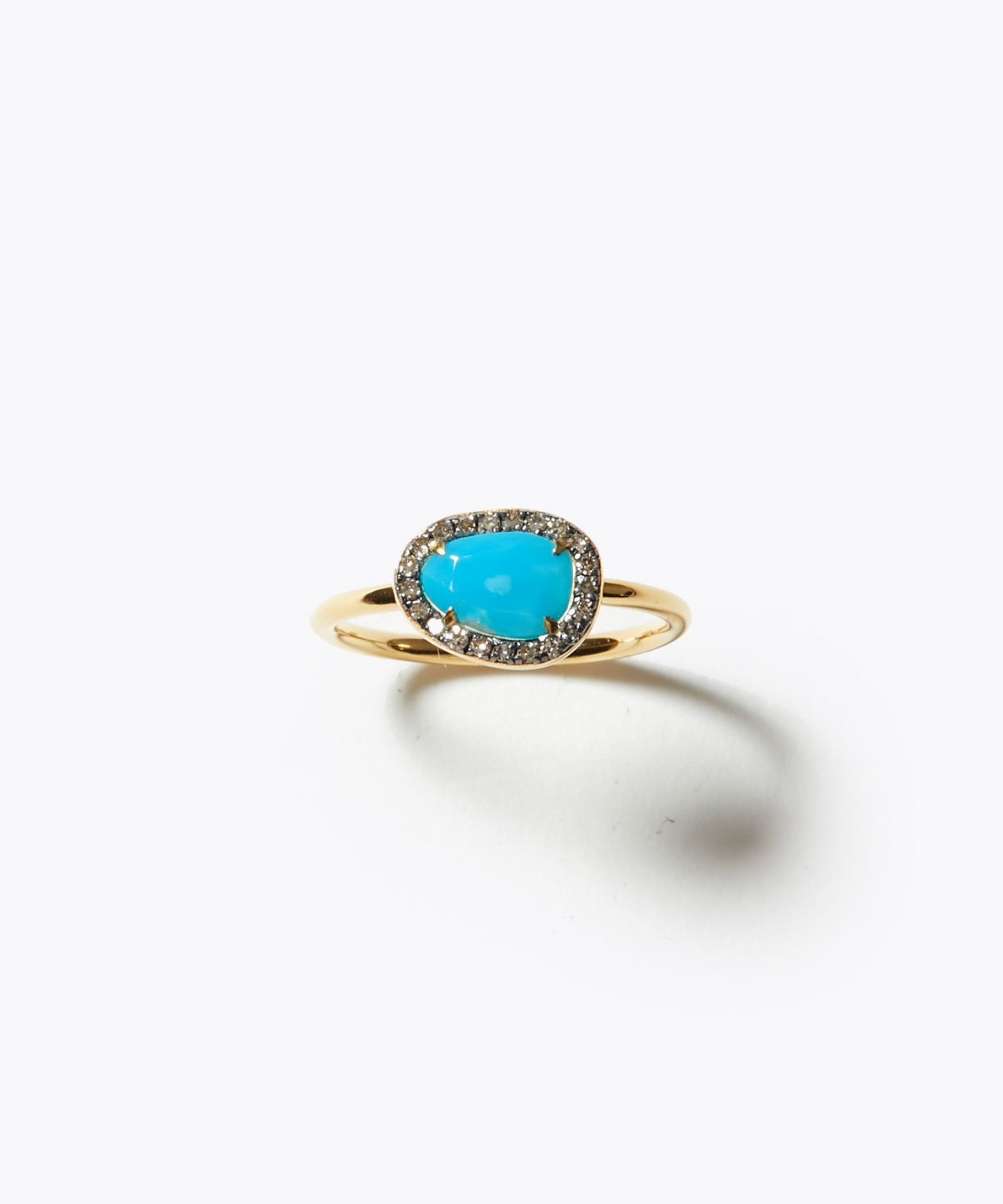 [elafonisi] turquoise pave diamonds ring