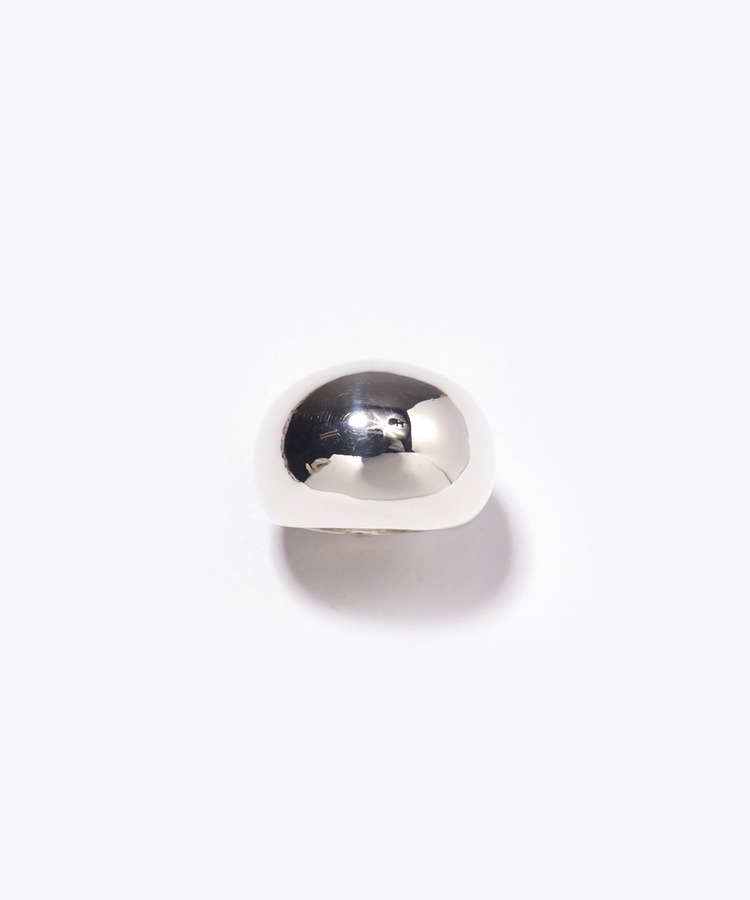 [bone] bean dome silver ring