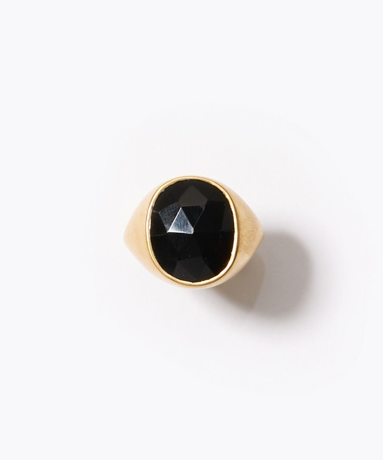 [eutopia] unisex pebble onyx signet ring