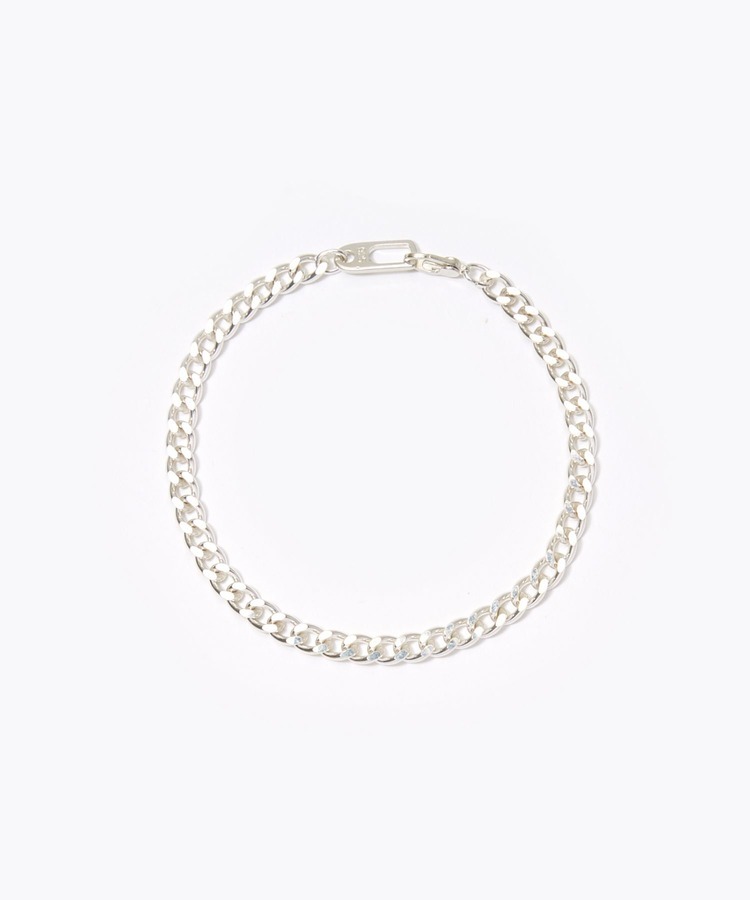 [cord] curve chain silver bracelet