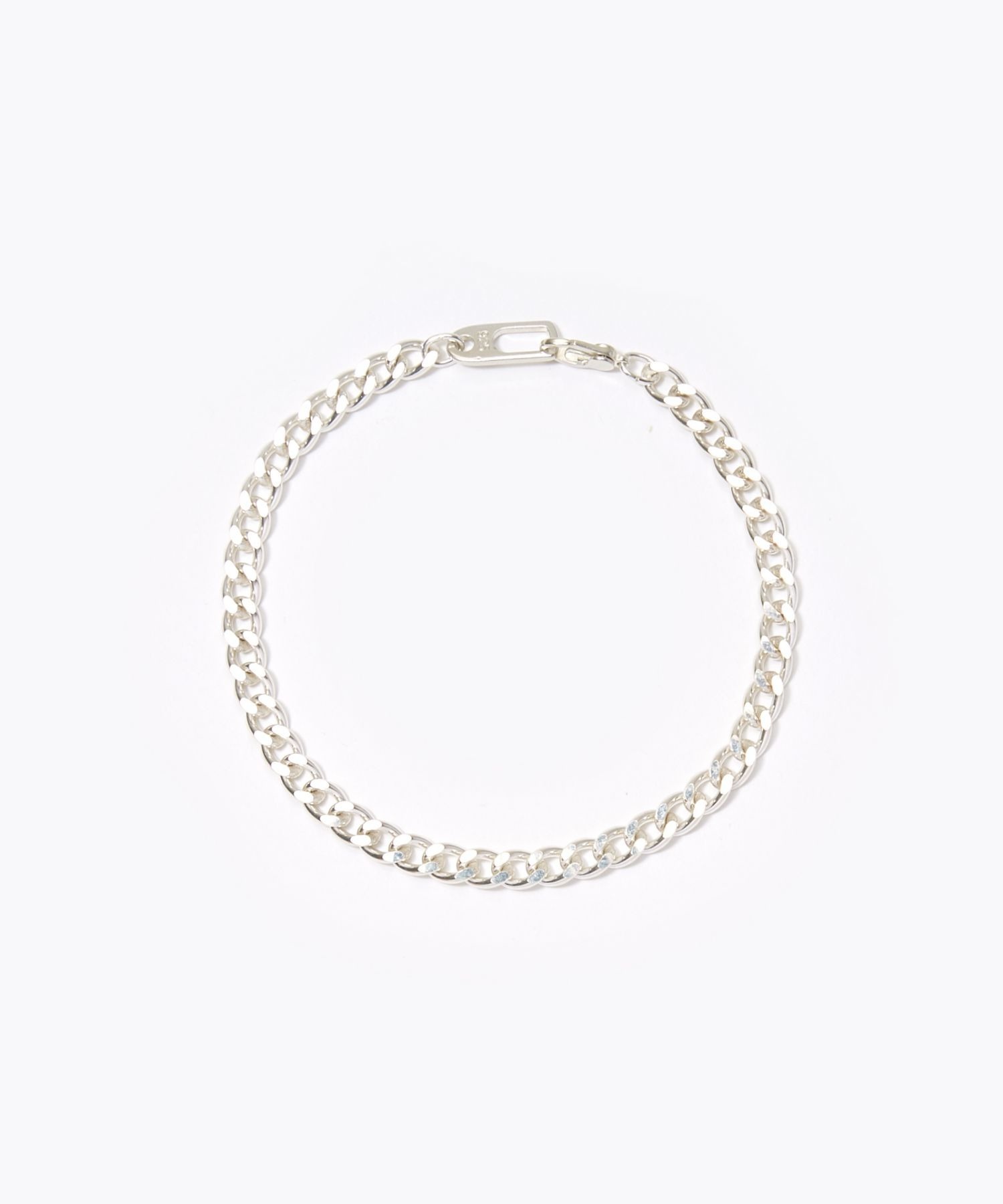 [cord] curve chain silver bracelet