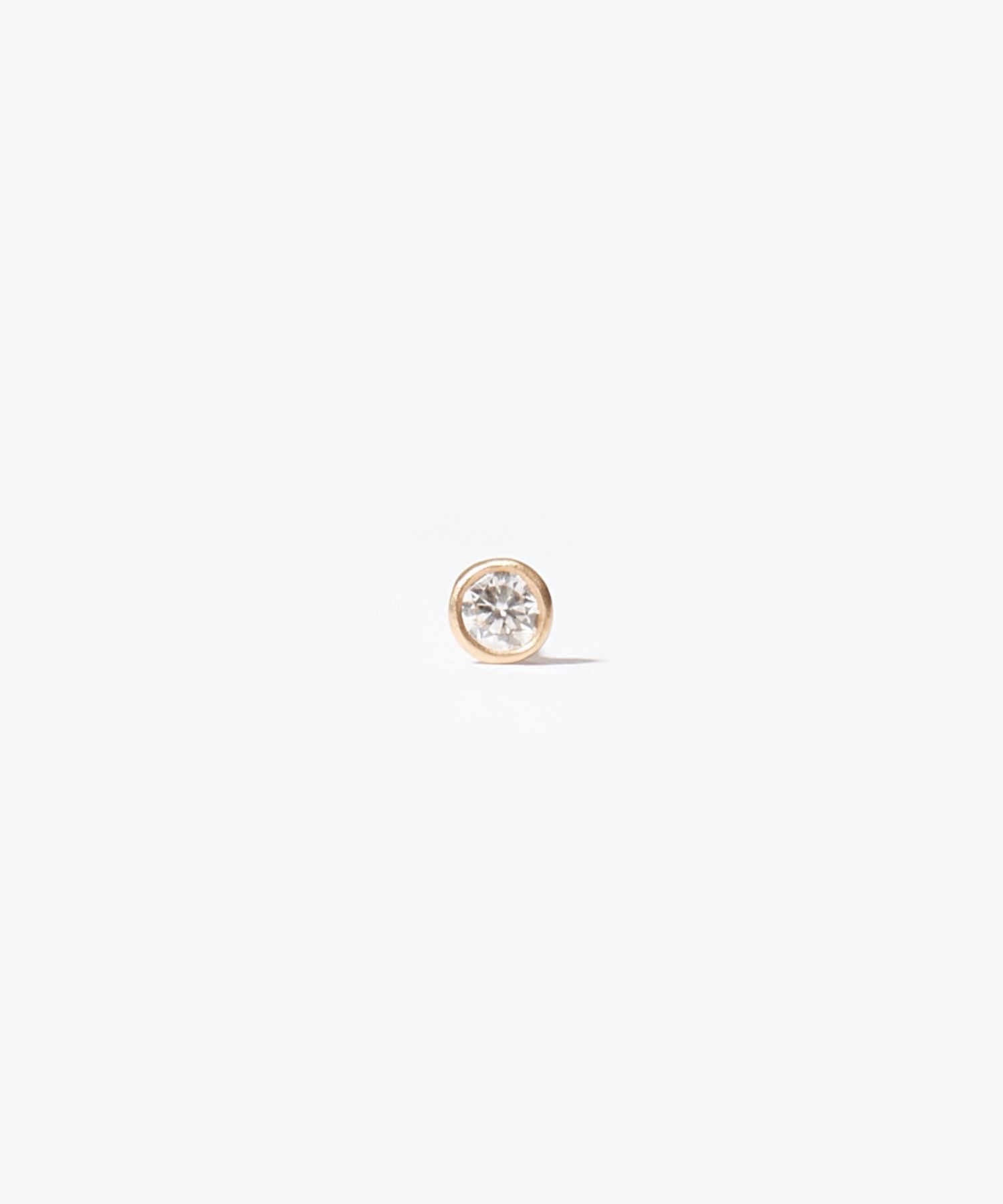 [basic] K18 01ct diamond stud pierced earring