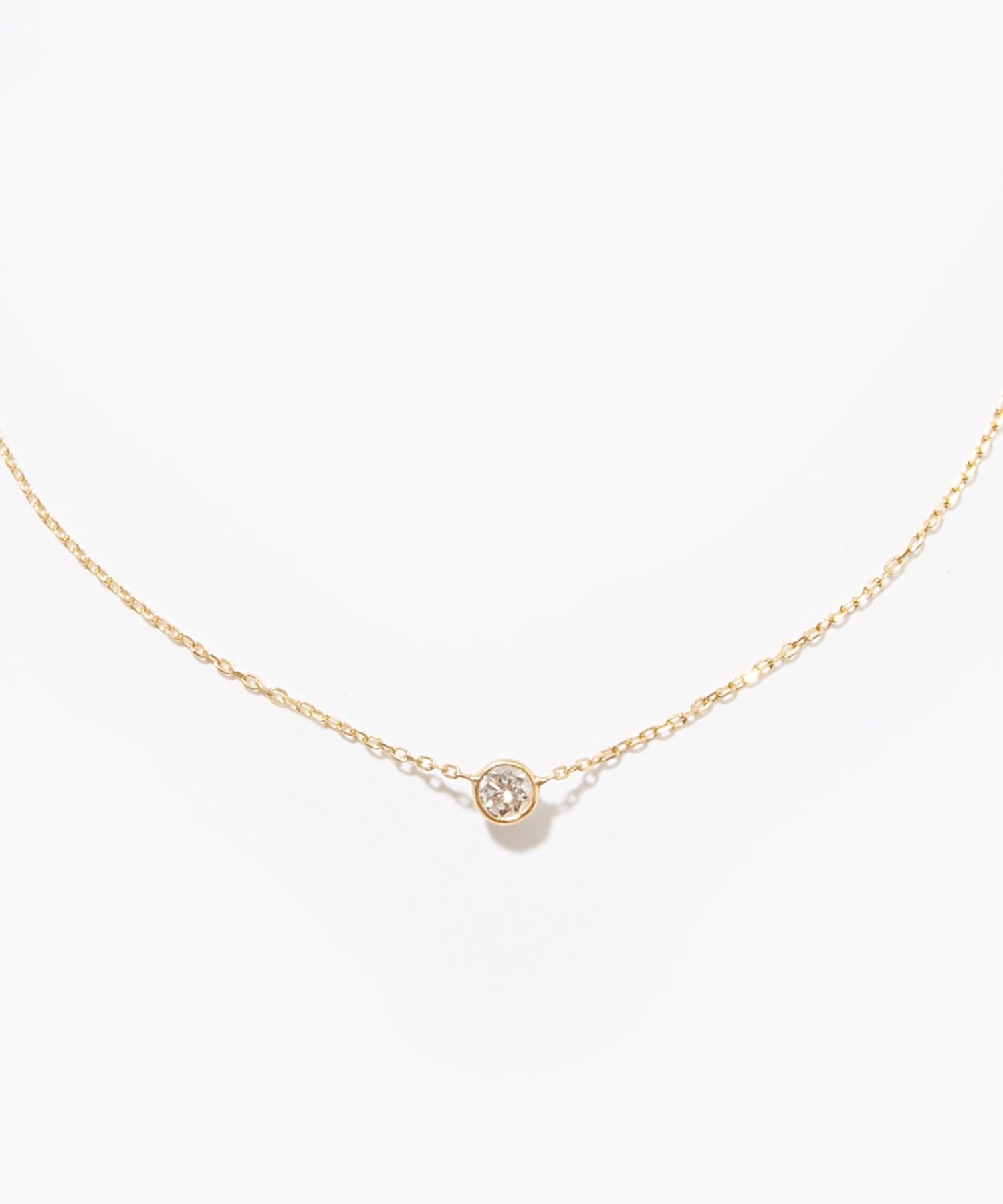 [basic] K18 01ct diamond necklace