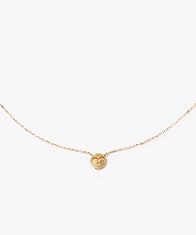 [constellation] Aries K10 diamond petit medal necklace