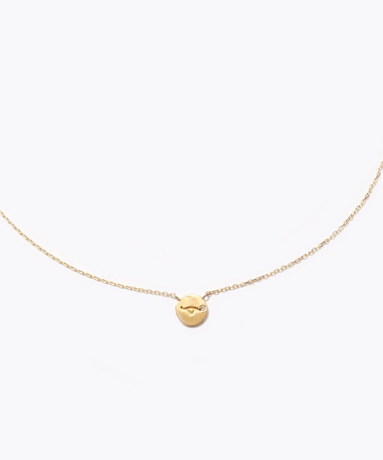 [constellation] Taurus K10 diamond petit medal necklace