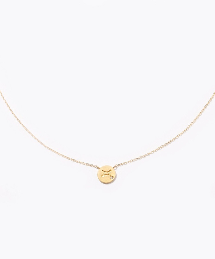 [constellation] Gemini K10 diamond petit medal necklace
