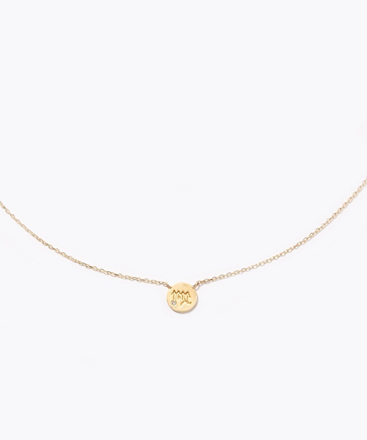 [constellation] Virgo K10 diamond petit medal necklace