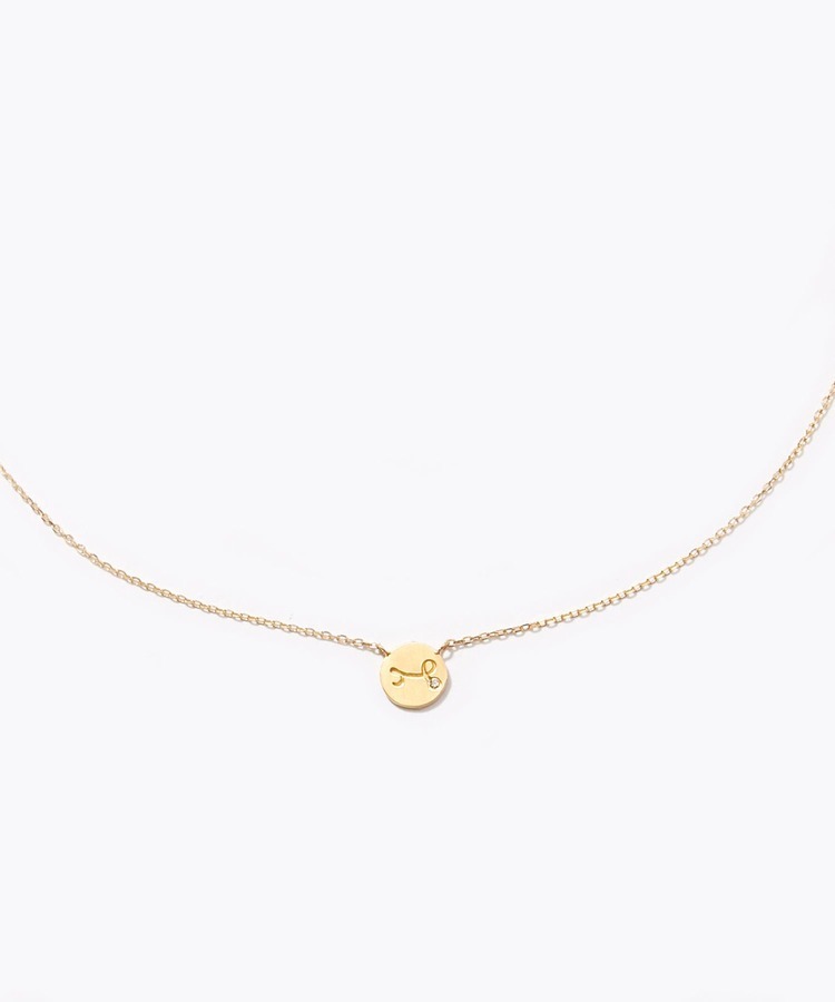 [constellation] Capricorn K10 diamond petit medal necklace