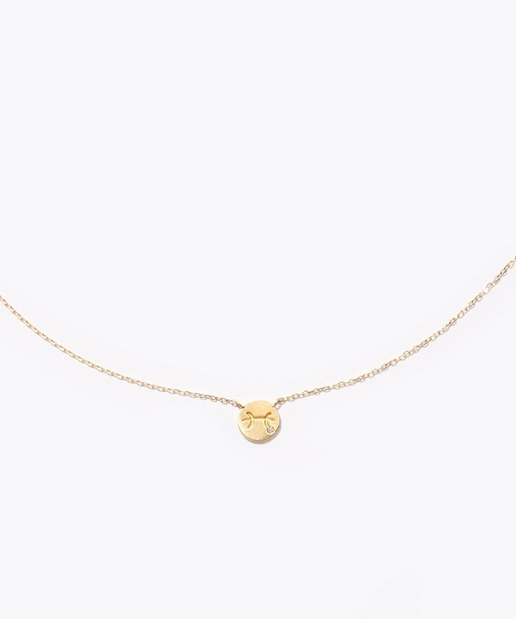 [constellation] Pisces K10 diamond petit medal necklace