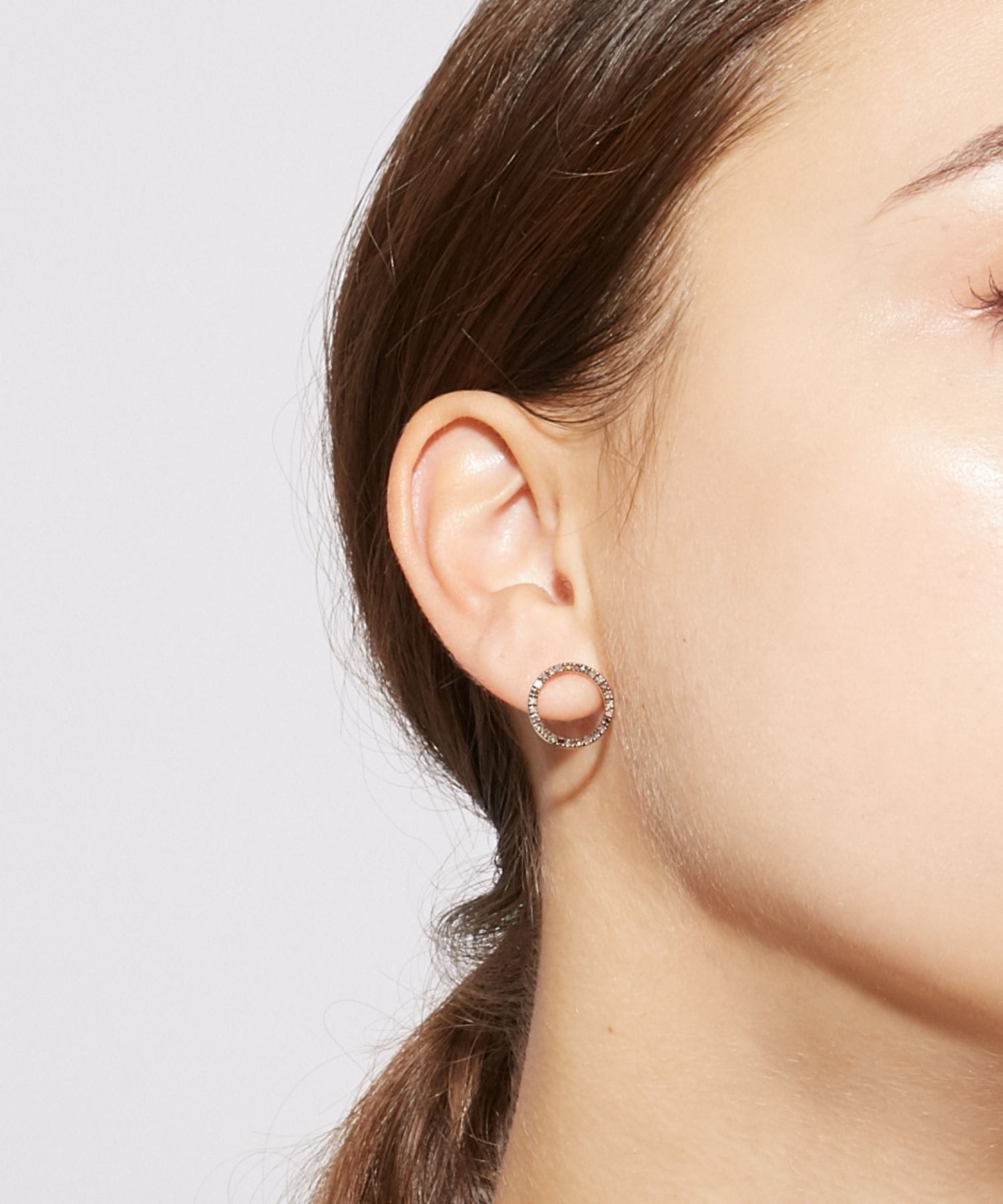 glimmer] パヴェダイヤモンド サークル スタッドピアス｜ARTIDA OUD