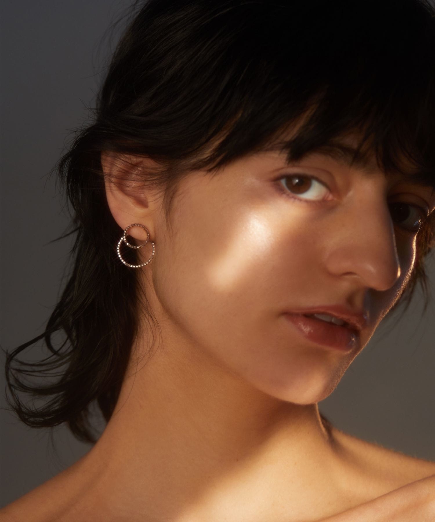 gaia] パヴェダイヤモンド サークル スタッドピアス｜ARTIDA OUD（アル
