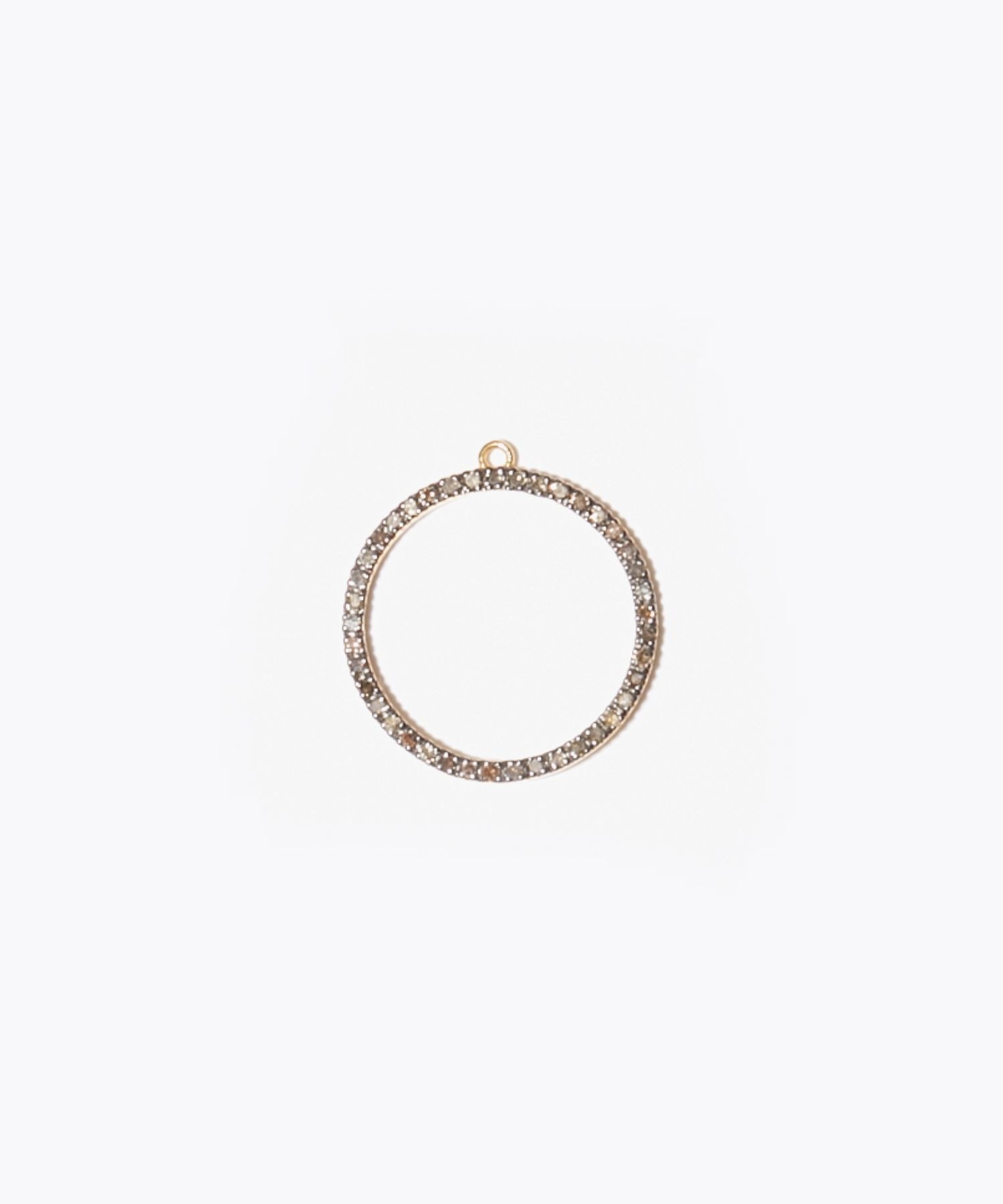 [gaia] pave circle ear charm