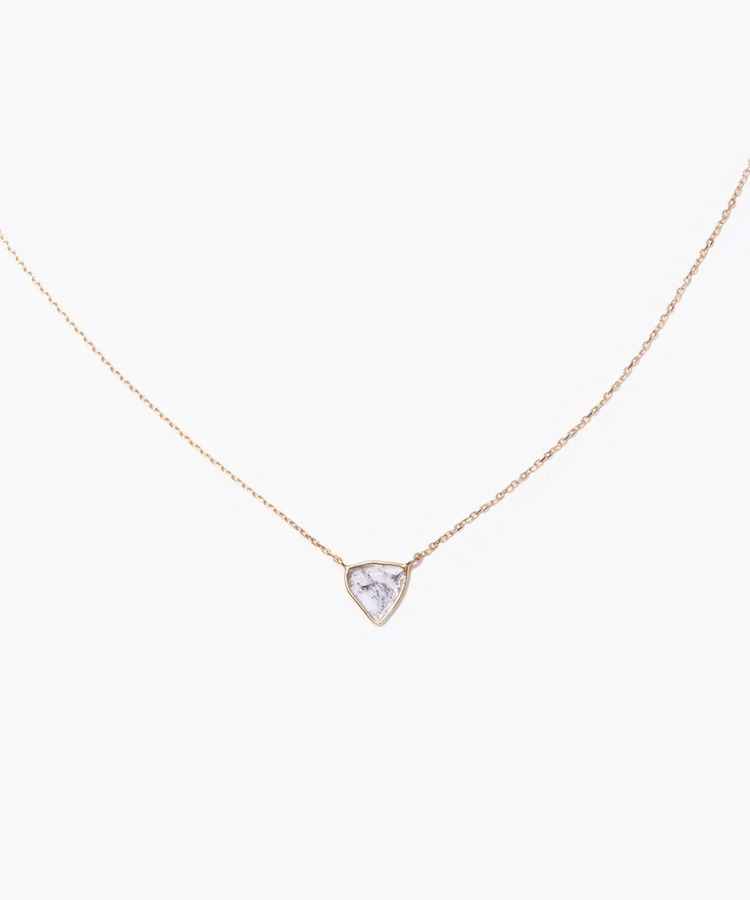 [raw beauty] K18 sliced diamond necklace