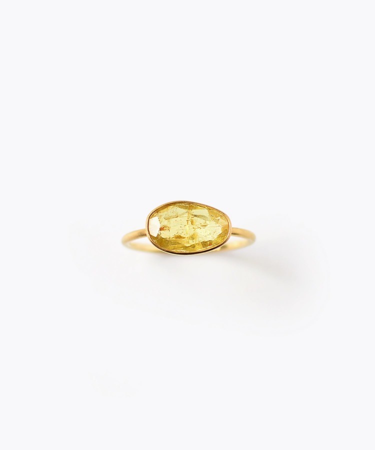 [eutopia] K18 yellow tourmaline ring