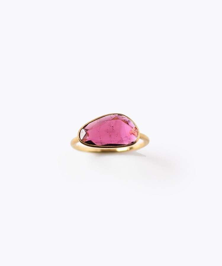 [eutopia] K18 pink tourmaline ring