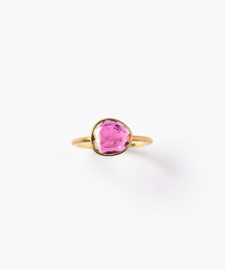 [eutopia] K18 pink tourmaline ring